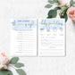 Watercolour Blue | Printable Baby Shower Games Bundle