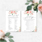 Darcy Floral Pink | Printable Baby Shower Games Bundle