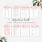Watercolour Pink | Printable Baby Shower Games Bundle