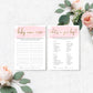 Watercolour Pink | Printable Baby Shower Games Bundle