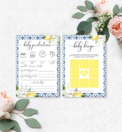 The Med Lemons | Printable Baby Shower Games Bundle - Black Bow Studio