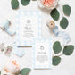 Gingham Blue Pumpkin | Printable Baby Shower Invitation Suite