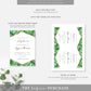 Aloha Palm Green | Printable Baby Shower Invitation Suite Template