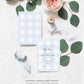 Gingham Blue | Printable Baby Shower Invitation Suite - Black Bow Studio