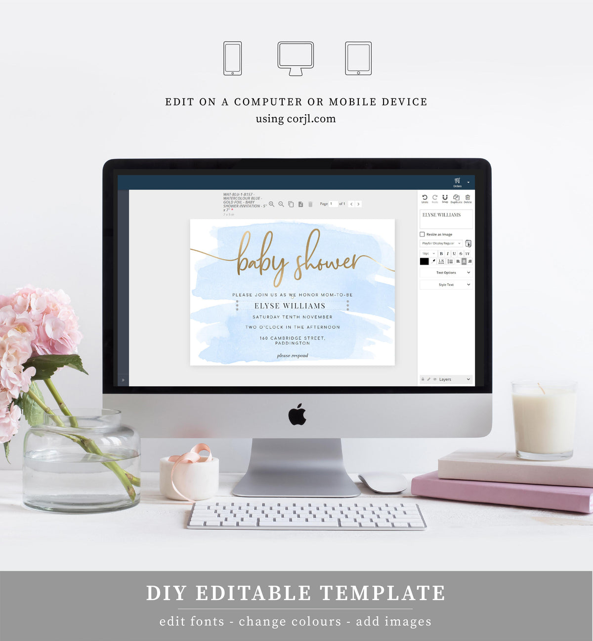 Computer Printable Shower Invitations Computer Printable Baby Shower Invitations Baby Prints Shower