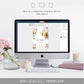Mews Floral White | Printable Baby Shower Invitation Suite Template