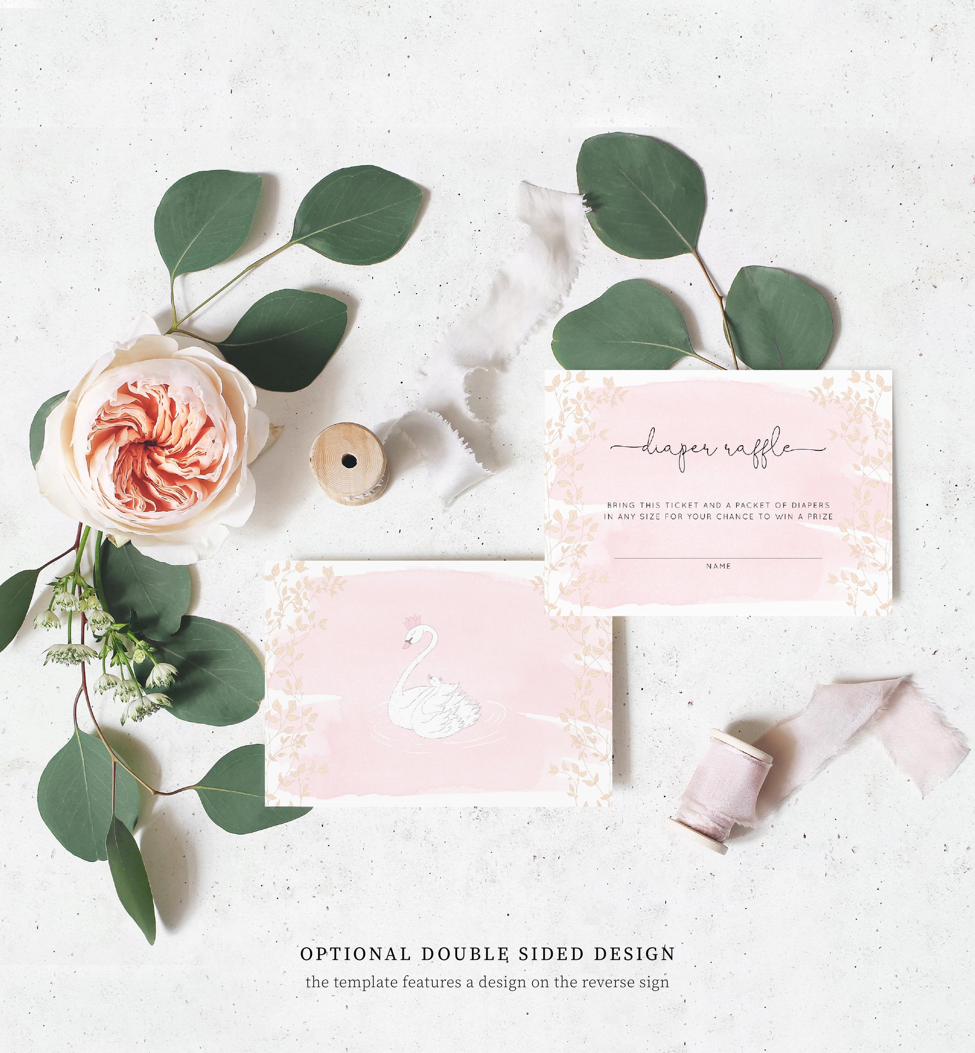 Odette Pink | Printable Baby Shower Invitation Suite - Black Bow Studio