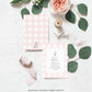 Gingham Pink Bunny | Printable Baby Shower Invitation Suite Template