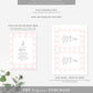 Gingham Pink Bunny | Printable Baby Shower Invitation Suite Template