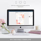 Abbieville Floral White | Printable Baby Shower Invitation Suite Template - Black Bow Studio