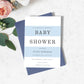 Stripe Blue | Printable Baby Shower Invitation - Black Bow Studio