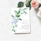 Ferras Blossom Blue | Printable Baby Shower Invitation Suite - Black Bow Studio