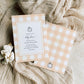 Gingham Peach Pumpkin | Printable Baby Shower Invitation Suite