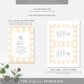 Gingham Peach Pumpkin | Printable Baby Shower Invitation Suite