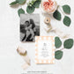 Gingham Peach Pumpkin | Printable Baby Shower Invitation Suite