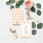 Gingham Peach Pumpkin | Printable Baby Shower Invitation Suite