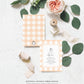 Gingham Peach Pumpkin | Printable Baby Shower Invitation Suite