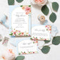 Quinn Floral Blue | Printable Baby Shower Invitation Suite