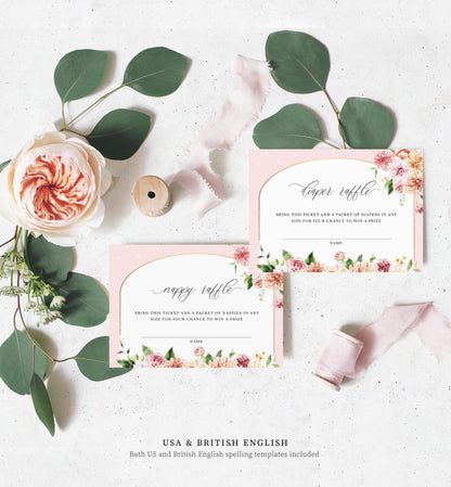 Quinn Floral Pink | Printable Baby Shower Invitation Suite