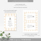 Gingham Tan Bear | Printable Baby Shower Invitation Template