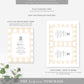 Gingham Tan Bear | Printable Baby Shower Invitation Suite Template
