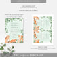Woodland Animals Green | Printable Baby Shower Invitation Suite