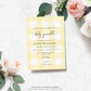 Gingham Blue | Printable Baby Sprinkle Invitation Suite Template