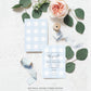 Gingham Blue | Printable Baby Sprinkle Invitation Suite Template