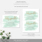 Watercolour Green | Printable Baby Sprinkle Invitation - Black Bow Studio