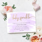 Watercolour Purple | Printable Baby Sprinkle Invitation - Black Bow Studio