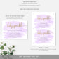 Watercolour Purple | Printable Baby Sprinkle Invitation - Black Bow Studio