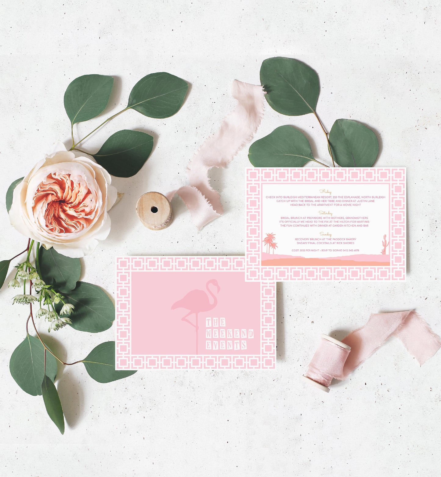 Meet Me In The Desert | Printable Bachelorette Weekend Invitation Suite - Black Bow Studio