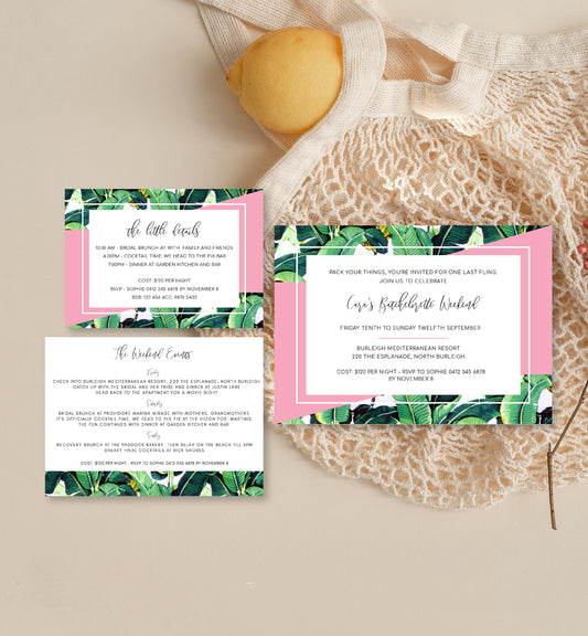 The Hills | Printable Bachelorette Weekend Invitation Suite - Black Bow Studio