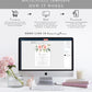 Darcy Floral Pink | Printable Bar Menu Sign Template - Black Bow Studio