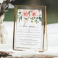 Darcy Floral Pink | Printable Bar Menu Sign Template - Black Bow Studio