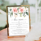 Darcy Floral Pink | Printable Bar Menu Sign Template - Black Bow Studio