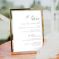 Ellesmere White | Printable Bar Menu Sign Template