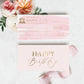 Watercolour Pink | Printable Birthday Cheque Gift Voucher Template