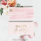 Watercolour Pink | Printable Birthday Cheque Gift Voucher Template