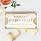 Golden Ticket Gold | Printable Birthday Custom Gift Voucher Template