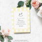 Gingham Blue Rocking Horse | Printable Birthday Invitation Template