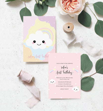 Sofia Cloud | Birthday Invitation Black Bow Studio Sofia Cloud | Birthday Invitation Black Bow Studio