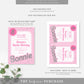 Barbie Party Pink Silver | Printable Birthday Invitation Template