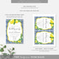 Positano Lemons | Printable Birthday Party Invitation Template