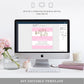 Stripe Pink | Printable Birthday Invitation - Black Bow Studio