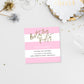 Stripe Pink | Printable Birthday Invitation - Black Bow Studio