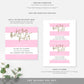 Stripe Pink | Printable Birthday Invitation - Black Bow Studio