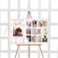 Gingham Pink | Printable Birthday Photo Timeline Sign Template