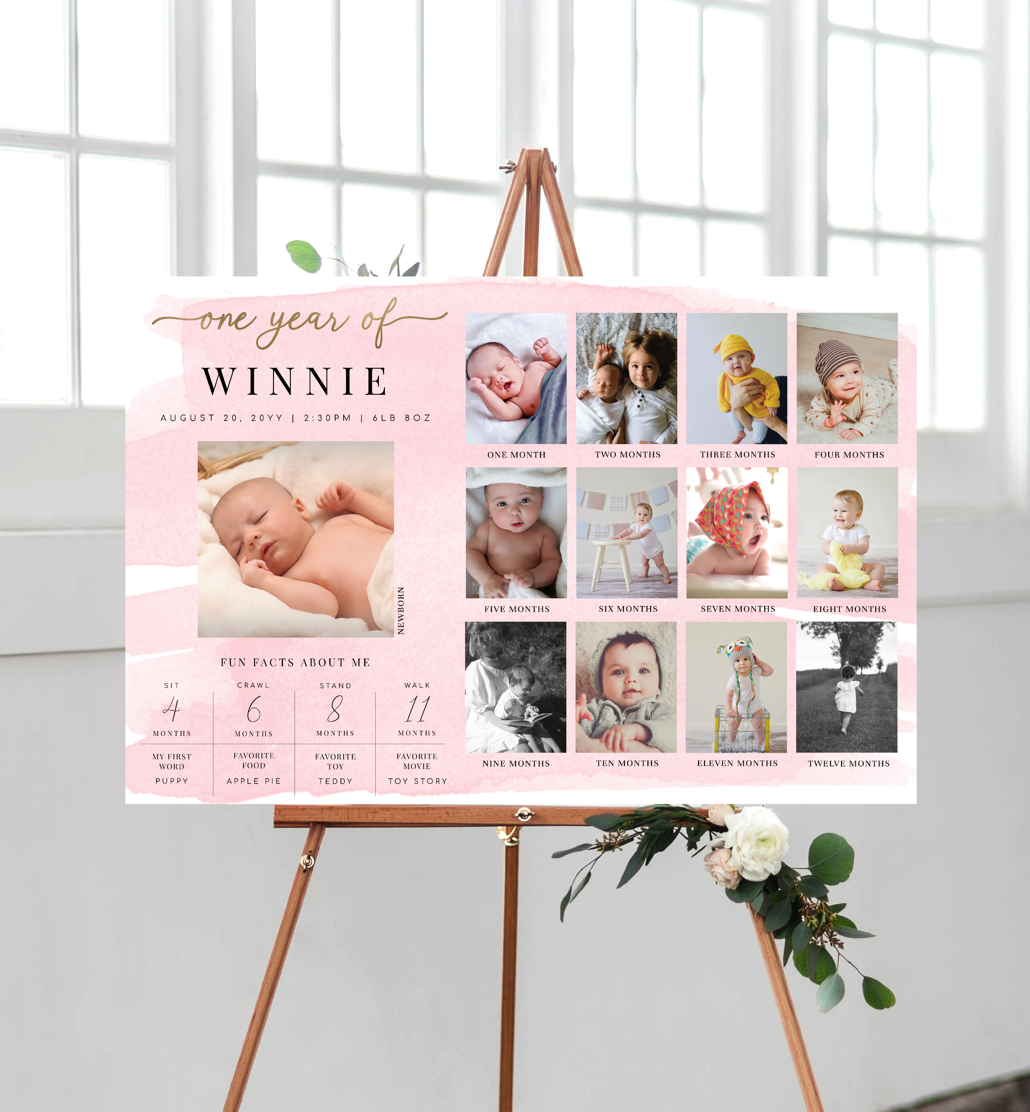 My Timeline Sign Photo Timeline and Milestone Signs – Black Bow Studio