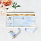 Watercolour Blue | Printable Boarding Pass - Black Bow Studio